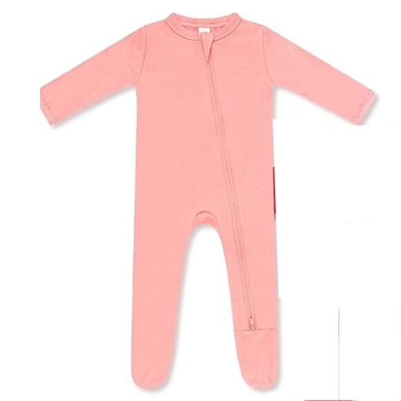 Hapiu Baby Girls Bamboo Zippy Footie Sleeper One Piece Pajama Size NB Strawberry - Picture 1 of 6